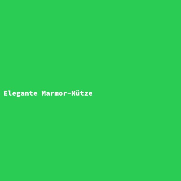 Elegante Marmor-Mütze