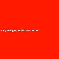 Langlebiges Papier-Pflaster