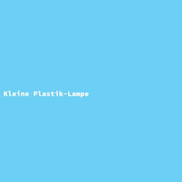 Small Plastic Lamp
