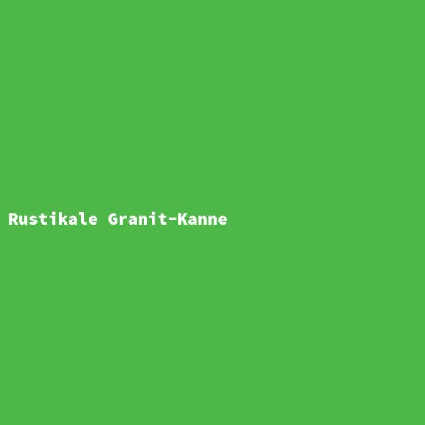 Rustikale Granit-Kanne