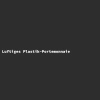 Luftiges Plastik-Portemonnaie